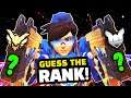 MY MAIN IS BANNED! Overwatch GUESS THE RANK! (HARD MODE!)