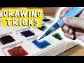 7 Easy & Cool Drawing Tricks and tips || Tutorial Drawing