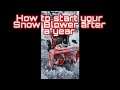 How to start up your Snow Blower in case of Emergency Tutorial! What to do After leaving it a year.