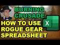 Simonize's Rogue DPS Spreadsheet Tutorial How to Use - World of Warcraft Classic The Burning Crusade