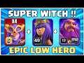 *Low Hero* TH12 SUPER WITCH Attack Strategy ! Best TH12 WAR Attack Strategy ! Clash of Clans