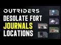Outriders: Desolate Fort - All Journal Locations