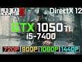 Red Dead Redemption 2 GTX 1050 Ti + i5-7400 | Low vs. High vs. Optimal | 720p - 900p - 1080p - 1440p