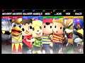 Super Smash Bros Ultimate Amiibo Fights  – Request #19365 4 team battle at Green Greens