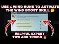 USE 1 WIND RUNE TO ACTIVATE THE WIND BOOST SKILL MISSION IN RUNE WARRIOR ACHIEVEMENT