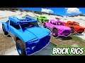 WE RACED TRUCKS DOWN A MOUNTAIN IN BRICK RIGS! | Multiplayer Brick Rigs Gameplay