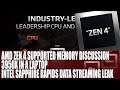 AMD Zen 4 Supported Memory Discussion | 3950X In a Laptop | Intel Sapphire Rapids Data Streaming