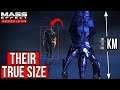 So I measured the Reapers ingame size in Mass Effect 3...