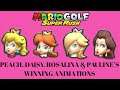 Mario Golf Super Rush - Peach, Daisy, Rosalina & Pauline's Win Animations