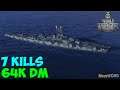 World of WarShips | La Galissonnière | 7 KILLS | 64K Damage - Replay Gameplay 1080p 60 fps