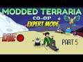 EXPLORATION AND SHIT | Terraria Expert Mode Modded Co-Op LIVE!!!!! Part 5