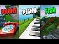 Fortnite S09W02: Visit an Oversized Phone, Giant Piano, and a Dancing Fish Locations