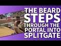 The Beard Steps through the portal into Splitgate
