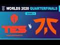 Top Esports vs Fnatic Game 4 - Worlds 2020 Quarterfinals Day 3 - TES vs FNC G4