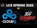 C9 vs 100, Game 3 - LCS 2020 Spring Playoffs Round 1 - Cloud9 vs 100 Thieves G3