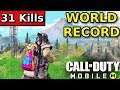 Call of Duty Mobile "31 KILL WORLD RECORD" Battle Royale | Call of Duty Mobile Battle Royale