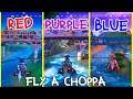 FLY a CHOPPA UNDER PURPLE, RED and BLUE STEEL BRIDGES (Fortnite)
