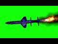 Missile with animated Lightning skin and thrust with green screen | Inventor Hitfilm Pro, in flight