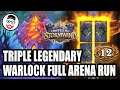 Triple Legendary Warlock Full Arena Run | United in Stormwind | Hearthstone