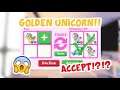 What People Trade For A GOLDEN UNICORN In Adopt Me UPDATE!!! | SunsetSafari