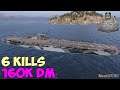 World of WarShips | Erich Loewenhardt | 6 KILLS | 160K Damage - Replay Gameplay 1080p 60 fps