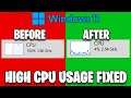 How to Fix High CPU Usage in Windows 11 | 100% CPU Usage Fixed