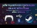 How To Use A PS5 Controller On A PC Using Steam - Wired / Wireless
