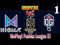 OG.Seed vs Nigma Game 1 | Bo3 | Group Stage WePlay! Pushka League S1 Division 1 | DOTA 2 LIVE