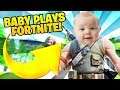 Playing Fortnite With A 3 YEAR OLD! (I Impulsed Him Off The Map...)