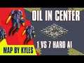 1 vs 7 Extra Hard AI - Command & Conquer Red Alert 2 Yuri's Revenge - Map By Kyles