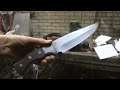 Making a hunting knife from leaf spring steel part 2, making the handle.