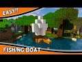 Easy Fishing Boat Tutorial: How to Build a Small Boat in Minecraft #shorts