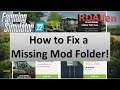 Missing a Mod Folder for Farming Simulator 22