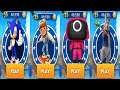 Sonic Dash vs Tag with Ryan vs Squid Game Run vs Peter Rabit Run Gameplay