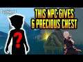 This NPC gives 6 precious chest in INAZUMA
