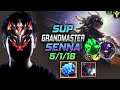 GrandMaster Senna Support vs Alistar - 천상계 장인 서폿 세나 템트리 룬 서리불꽃 착취 - LOL KR 11.9