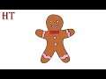 How to Draw a Gingerbread Man Easy for Beginners