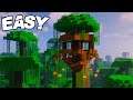 Minecraft How To Build A Survival Tree House | Tutorial! (EASY)