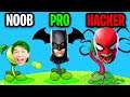 NOOB vs PRO vs HACKER In PLANTS vs ZOMBIES HEROES! (MAX LEVEL GAMEPLAY!?)