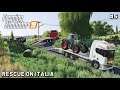 Rescuing overturned FENDT and trailer | Rescue on Italia | Farming Simulator 19 | Episode 5