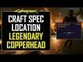 Cyberpunk 2077 | D5 Copperhead Crafting Spec Location (Legendary Assault Rifle)