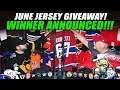 June Jersey Giveaway Winner Announced!