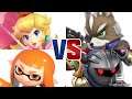 SSBU - Peach (me) & Inkling Girl vs Fake Fox & Fake Meta Knight