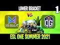 Nigma vs OG Game 1 | Bo3  Lower Bracket ESL One Summer 2021 | DOTA 2 LIVE