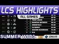 LCS Highlights Week8 Day3 LCS Summer 2021 All Games By Onivia