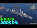 World of WarShips | Sinop | 6 KILLS | 200K Damage - Replay Gameplay 1080p 60 fps