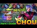 96 % Current Win Rate Chou Thunder fist Solo lane MVP Play Gameplay Top 1 Global Chou _Mobile legend