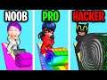 NOOB vs PRO vs HACKER In SPIRAL CRAFT 3D!? (MAX LEVEL!)