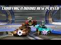 Carrying A Brand New Player - Rocket League