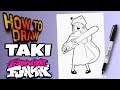 HOW TO DRAW TAKI FROM FRIDAY NIGHT FUNKIN | STEP BY STEP | como dibujar a taki de fnf | paso a paso